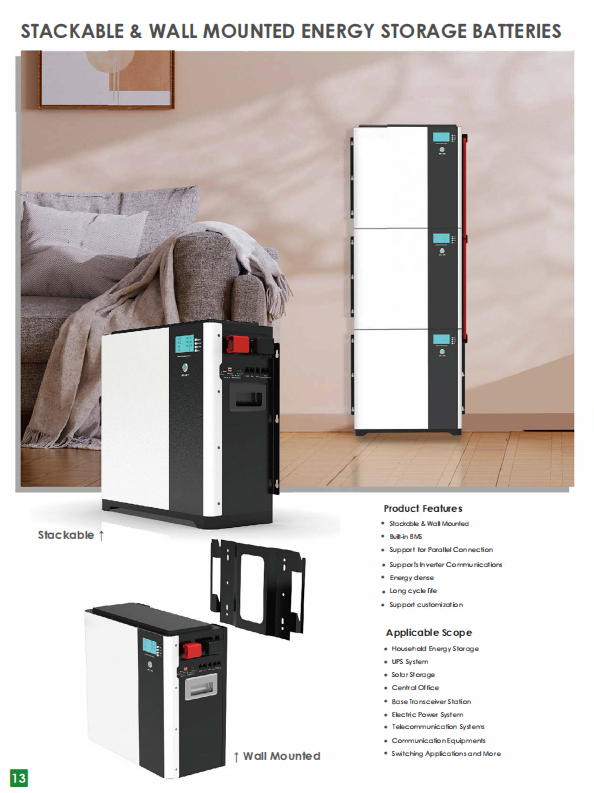 可堆叠壁挂式储能电池（48V/51.2V）